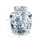 Hello Honey® 8" Blue & White Decorative Bird Ceramic Ginger Jar with Lid